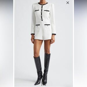 Alice and olivia tweed romper